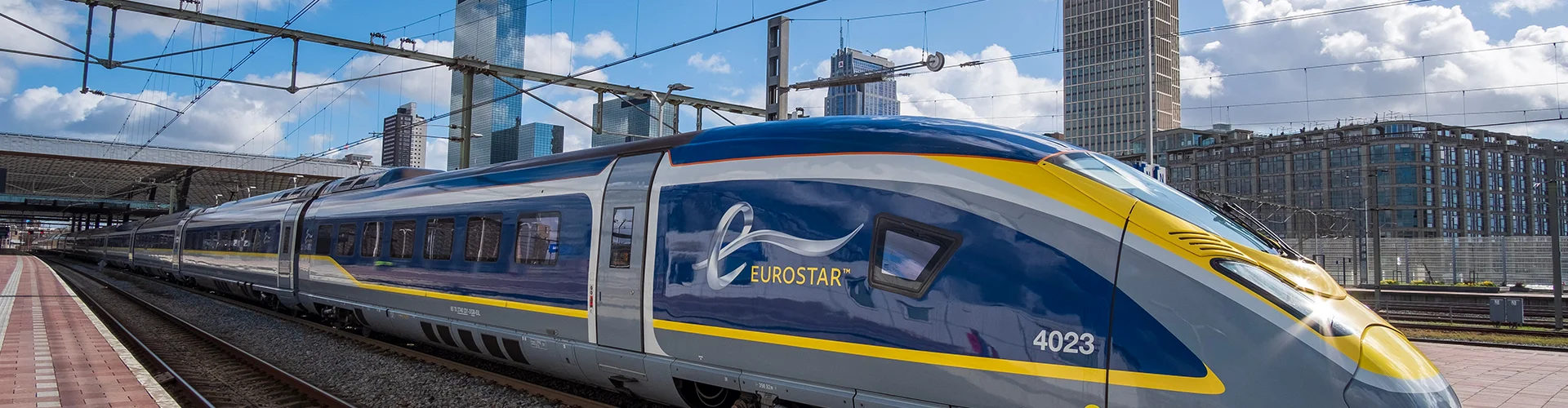 Eurostar Train sitting at a platform